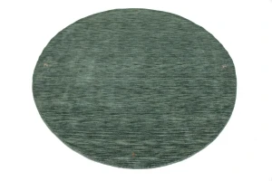 Solid Hunter Green 6X6 Oriental Modern Round Rug