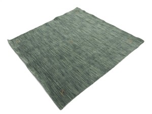 Solid Green 5X5 Oriental Modern Square Rug