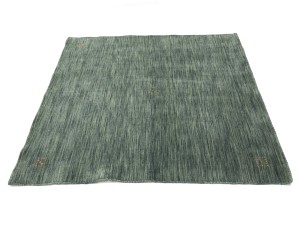 Solid Green 5X5 Oriental Modern Square Rug