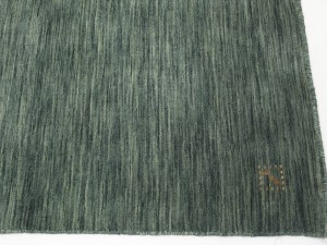 Solid Green 5X5 Oriental Modern Square Rug