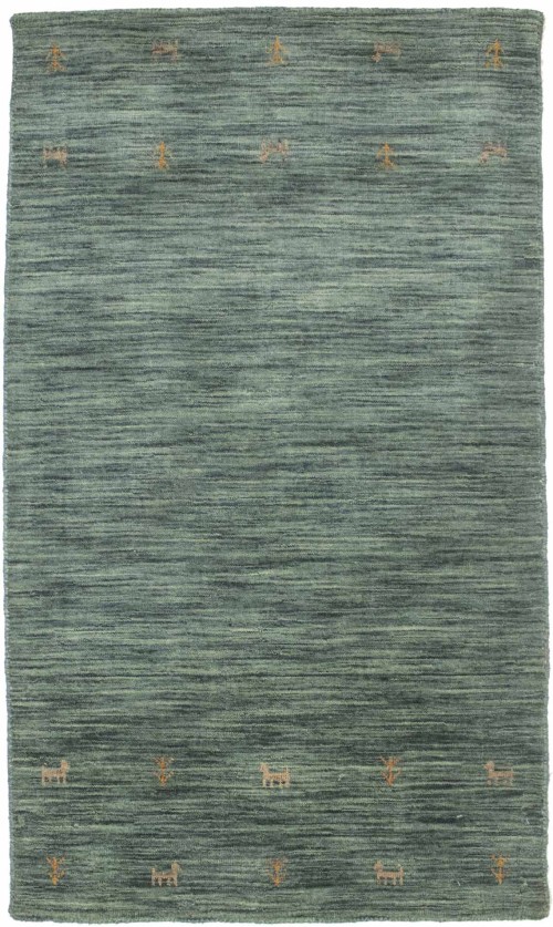 Solid Hunter Green 3X5 Oriental Modern Rug