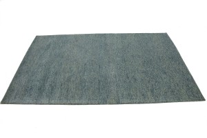 Blue Solid 5X8 Hand-Tufted Modern Rug