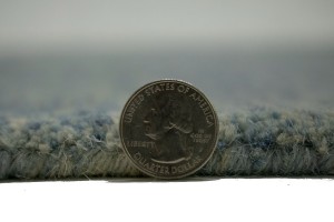Blue Solid 5X8 Hand-Tufted Modern Rug