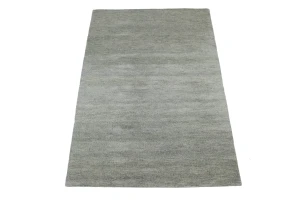 Gray Solid 5X8 Hand-Tufted Modern Rug