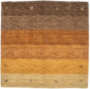 Multicolored Stripes 5X5 Oriental Modern Square Rug