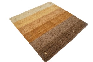Multicolored Stripes 5X5 Oriental Modern Square Rug