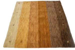 Multicolored Stripes 5X5 Oriental Modern Square Rug