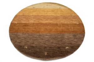 Multicolored Stripes 6X6 Oriental Modern Round Rug