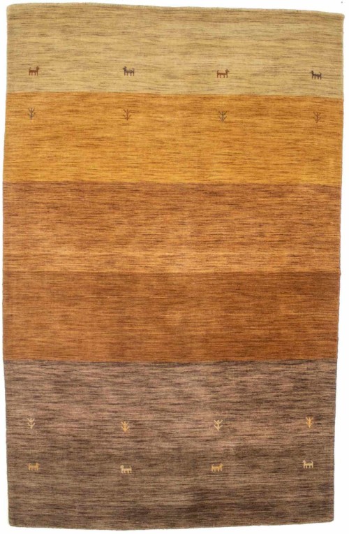 Multicolored Stripes 4X6 Oriental Modern Rug