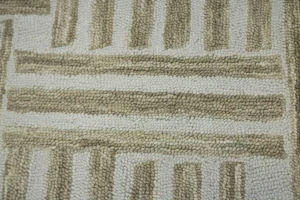 Brown Geometric 5X8 Hand-Tufted Modern Rug