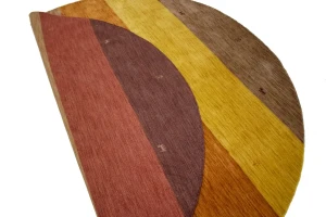 Multicolored Stripes 6X6 Oriental Modern Round Rug
