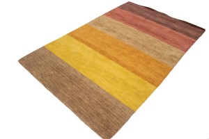 Multicolored Stripes 5X8 Oriental Modern Rug