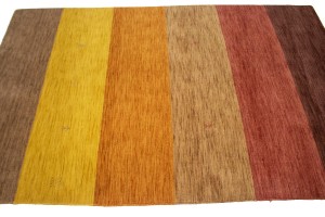 Multicolored Stripes 5X8 Oriental Modern Rug