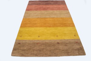 Multicolored Stripes 5X8 Oriental Modern Rug
