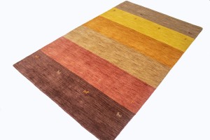 Multicolored Stripes 5X8 Oriental Modern Rug