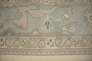 Floral Cream 10X14 Traditional Oushak Oriental Rug