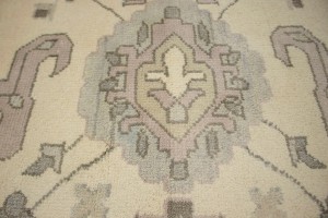 Floral Cream 10X14 Traditional Oushak Oriental Rug