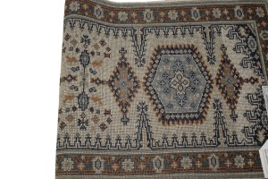 Cream Tribal 3X8 Indo-Viss Oriental Runner Rug