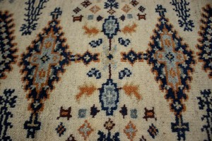 Cream Tribal 3X8 Indo-Viss Oriental Runner Rug