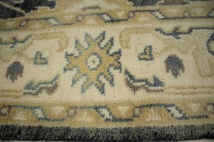 Stone Gray Floral 4X6 Oushak Chobi Oriental Rug
