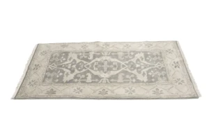 Taupe Floral 3X5 Oushak Oriental Rug