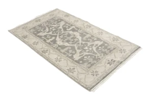 Taupe Floral 3X5 Oushak Oriental Rug