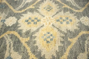 Brownish Gray Floral 8X10 Oushak Chobi Oriental Rug