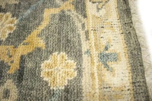 Brownish Gray Floral 8X10 Oushak Chobi Oriental Rug