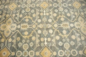 Brownish Gray Floral 8X10 Oushak Chobi Oriental Rug