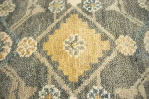 Brownish Gray Floral 8X10 Oushak Chobi Oriental Rug