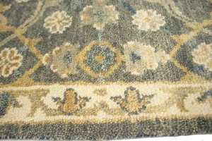 Brownish Gray Floral 8X10 Oushak Chobi Oriental Rug