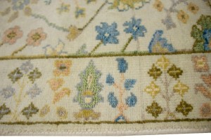 Ivory Floral 3X14 Osh Chobi Oriental Runner Rug