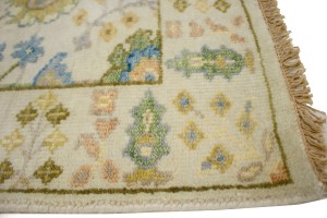Ivory Floral 3X14 Osh Chobi Oriental Runner Rug