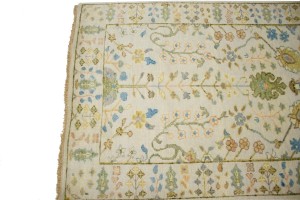 Ivory Floral 3X14 Osh Chobi Oriental Runner Rug
