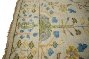 Ivory Floral 3X14 Osh Chobi Oriental Runner Rug