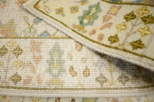 Ivory Floral 3X14 Osh Chobi Oriental Runner Rug