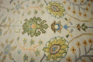 Ivory Floral 3X14 Osh Chobi Oriental Runner Rug