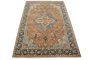 Rust Floral Sarouk 6X9 Goravan Heriz Oriental Rug