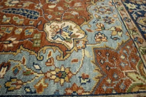 Rust Floral Sarouk 6X9 Goravan Heriz Oriental Rug