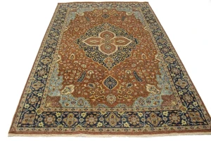 Rust Floral Sarouk 6X9 Goravan Heriz Oriental Rug