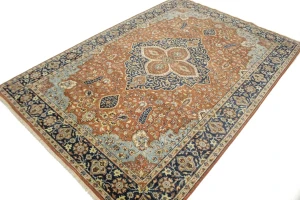 Rust Floral Sarouk 6X9 Goravan Heriz Oriental Rug