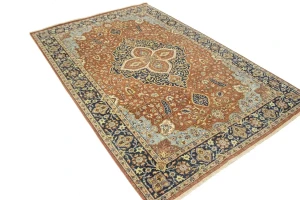 Rust Floral Sarouk 6X9 Goravan Heriz Oriental Rug
