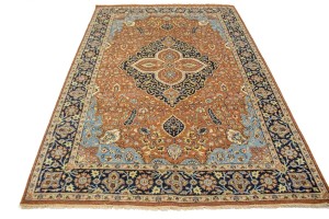 Rust Floral Sarouk 6X9 Goravan Heriz Oriental Rug