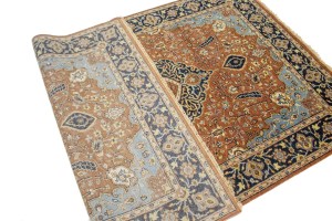 Rust Floral Sarouk 5X8 Goravan Heriz Oriental Rug