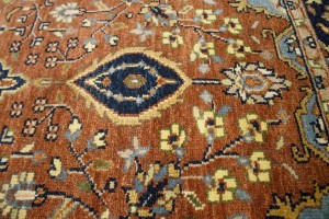 Rust Floral Sarouk 5X8 Goravan Heriz Oriental Rug