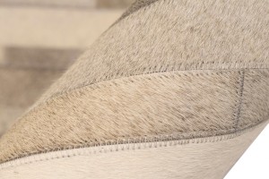 Gray Silver Cowhide 8X10 Modern Leather Rug