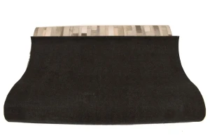 Gray Cowhide 4X6 Modern Leather Rug
