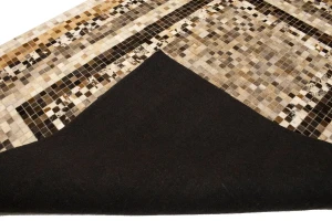 Multicolored Cowhide 8X10 Modern Leather Rug