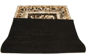 Multicolored Cowhide 5X8 Modern Leather Rug