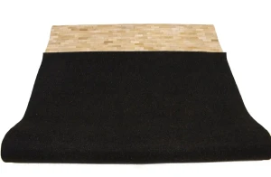 Beige Cowhide 5X8 Modern Leather Rug